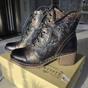 L'Artiste Spring Step Multicolor Ankle Boot Euro Sz 35/US Wmns Sz 4-4.5 KIDS 3.5